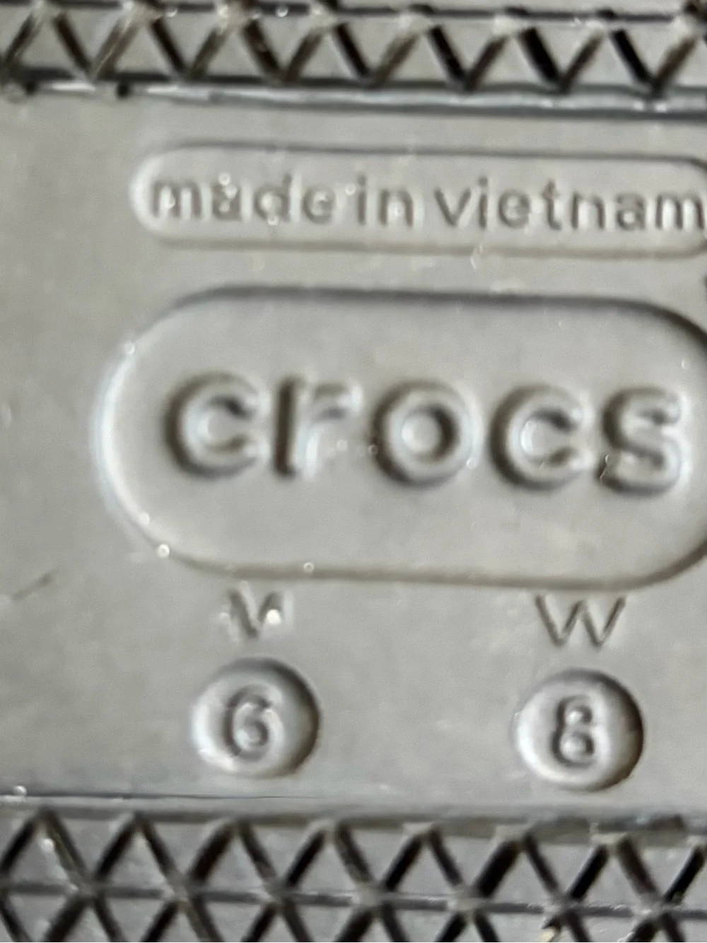 CROCS Black Clogs with Blue Lightning Print‎ M6 - W8